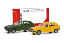Herpa 012195-010 - H0 - VW Golf II - grün/gelb (2 Stück)